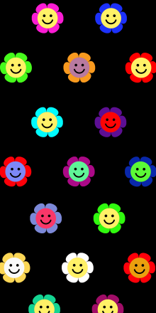 Rainbow Smiley Face Flower Wallpaper